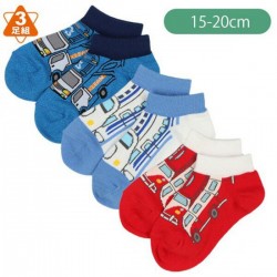 Nishimatsuya Toddler Low Cut Socks 3P Trains 15-20cm (Official Goods)