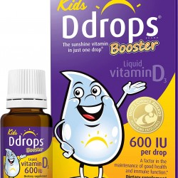 Ddrops 兒童和成人維他命D3滴劑 600IU 支持強健骨骼