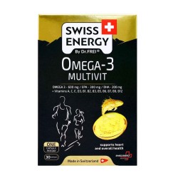 Swiss Energy OMEGA-3 MULTIVIT, Omega-3 fatty complex and 12 essential vitamins, 30 capsules