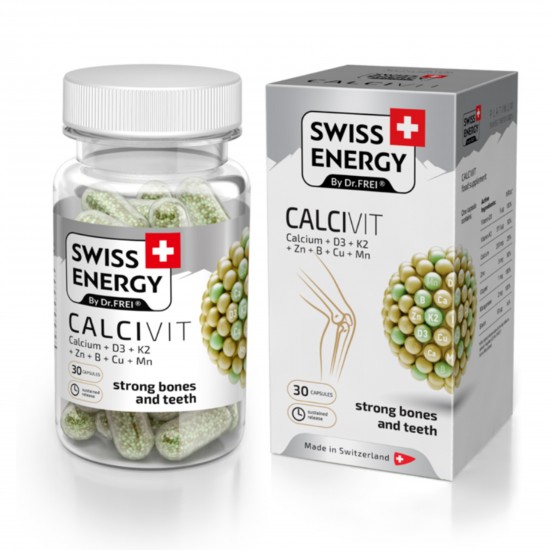 Swiss Energy CALCIVIT Calcium + Vitamin D3 + Vitamin K2 for bones and teeth