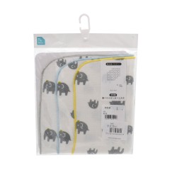 Nishimatsuya Baby Gauze Handkerchief Elephant 25x25cm 3pcs (Official Goods)