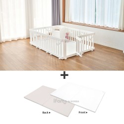 iFam Birch Baby Room + RUUN Birch Double-sided Playmat Set