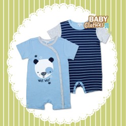 Infants 2-piece short sleeve romper 100% Cotton (Pre-order offers)