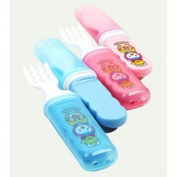 Edison Pororo All-in-one Spoon &Fork Set With Cover 9M+