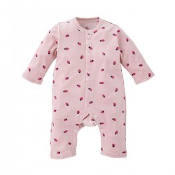 Nishimatsuya Baby long sleeve bodysuit strawberry pattern (60-70, 70-80cm) (Official Goods)