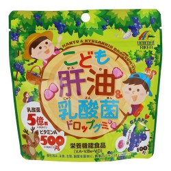 UNIMAT RIKEN兒童肝油乳酸菌軟糖100粒 日本製