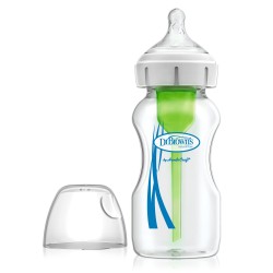 Dr. Brown’s Options+ Anti-Colic Glass Wide-Neck Bottle 270ml (with level 1 teat - 0M+)