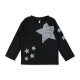 Nishimatsuya Black Star Print Long Sleeve T-Shirt (80, 90, 95cm) (Official Goods)