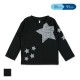 Nishimatsuya Black Star Print Long Sleeve T-Shirt (80, 90, 95cm) (Official Goods)