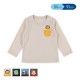 Nishimatsuya Pocket Animal Long Sleeve T-Shirt (light blue/light beige) (80, 90, 95cm) (Official Goods)