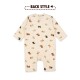 Nishimatsuya Baby long sleeve bodysuit Bear pattern (60-70, 70-80cm) (Official Goods)